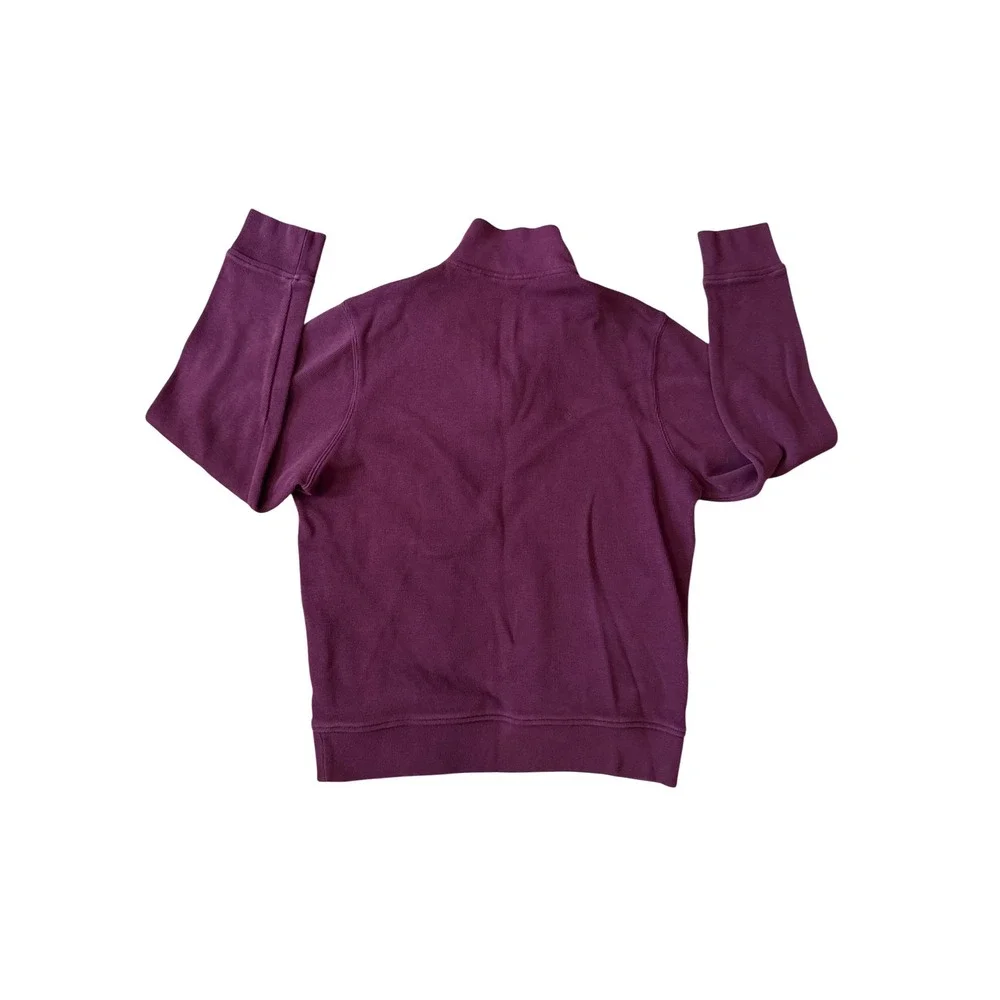 Lacoste Quarter Zip Pullover‎ Mens XL Burgundy Ribbed Cotton preppy